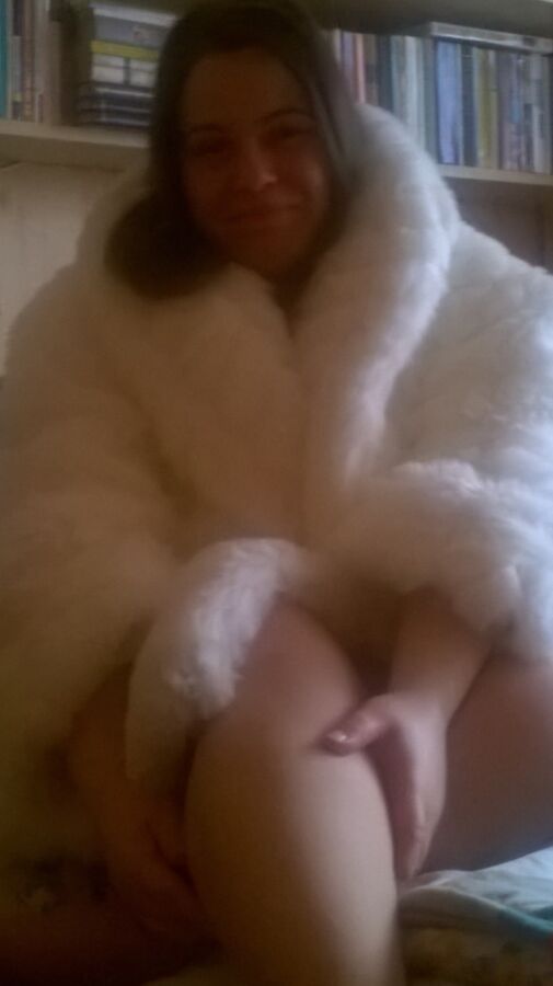 Actual girlfriend in fur coat (really slut) 8 of 10 pics