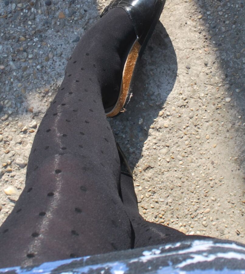 New black opaque tights for winter 12 of 16 pics