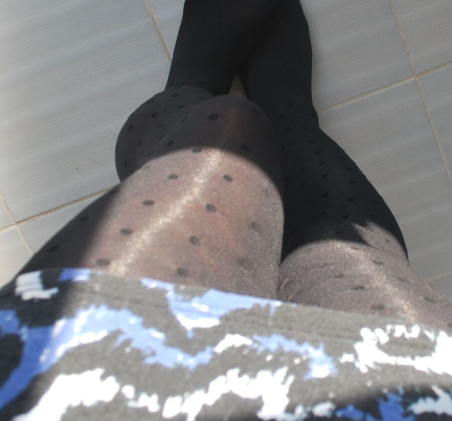New black opaque tights for winter 9 of 16 pics