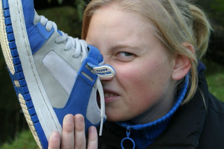 Sniffing smelly shoes 9 of 72 pics