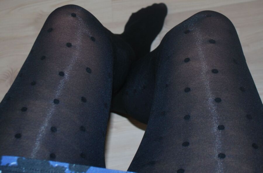 New black opaque tights for winter 7 of 16 pics