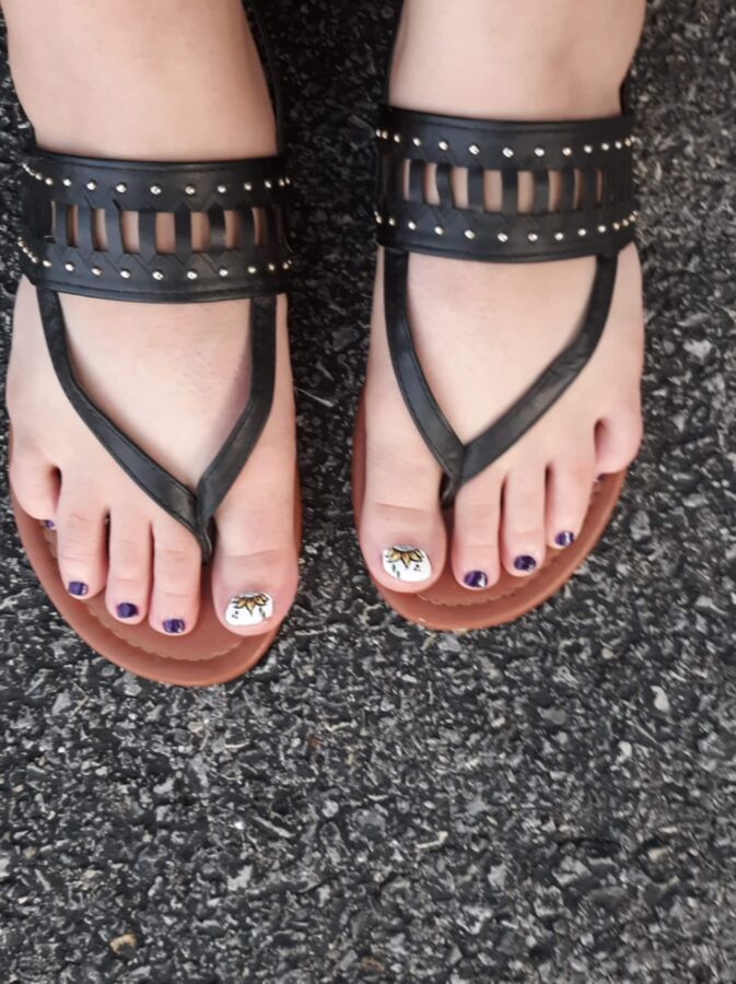 Wifes Sexy Feet In Strappy Sandals For Comment 8 of 8 pics