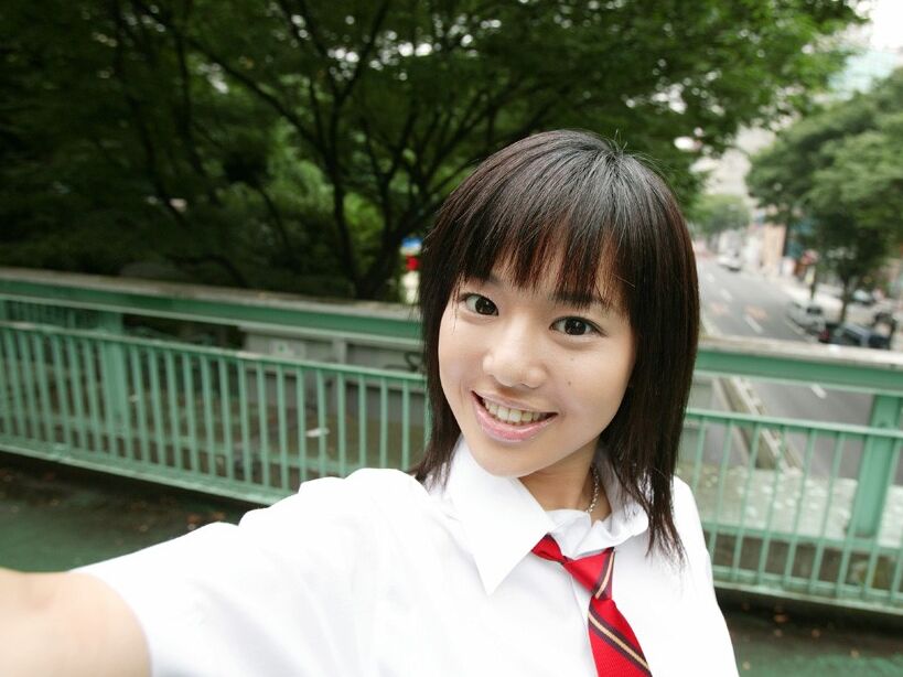 Aoi Sola takes off her school uniform 17 of 40 pics