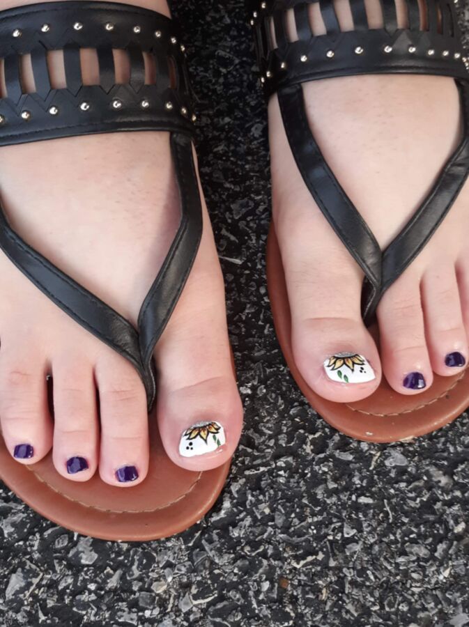 Wifes Sexy Feet In Strappy Sandals For Comment 5 of 8 pics