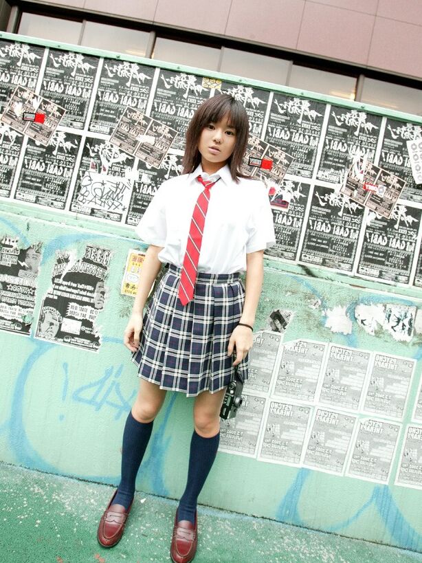 Aoi Sola takes off her school uniform 1 of 40 pics