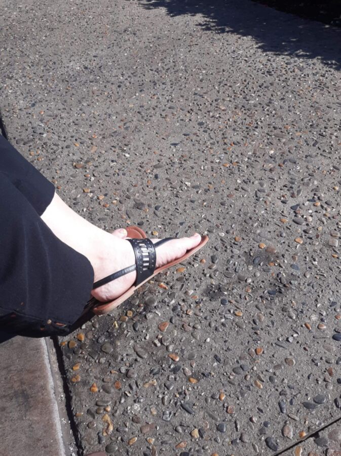 Wifes Sexy Feet In Strappy Sandals For Comment 6 of 8 pics