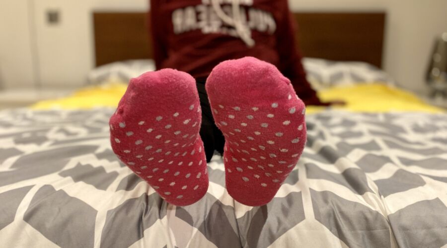 Polka Dot Pink Socks 4 of 16 pics