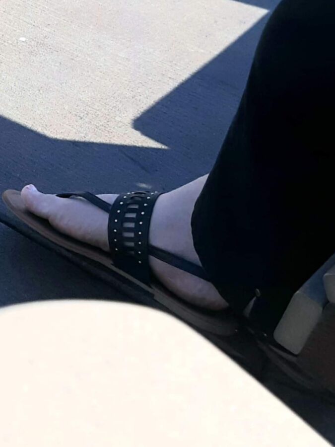 Wifes Sexy Feet In Strappy Sandals For Comment 1 of 8 pics