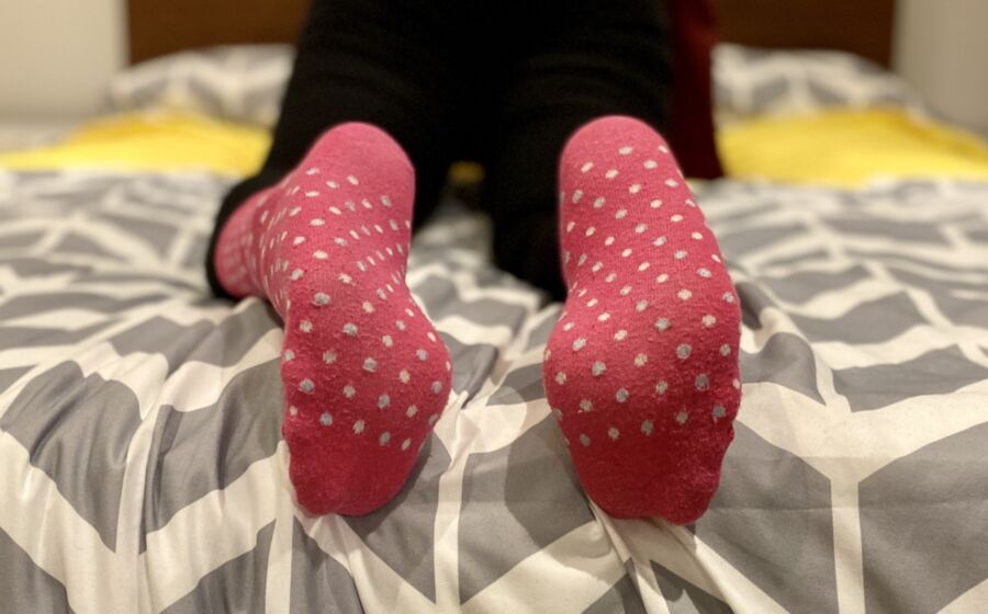 Polka Dot Pink Socks 8 of 16 pics