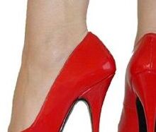 Red stiletto heels/boots 12 of 69 pics