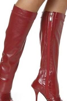 Red stiletto heels/boots 2 of 69 pics