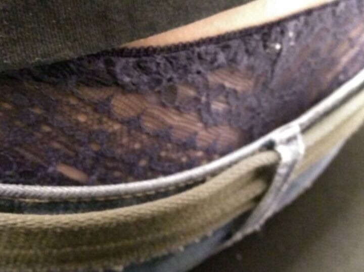 Male colleague wearing lace panties at work 3 of 11 pics