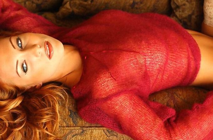 Jennifer Korbin - Red Sheer Blouse 7 of 65 pics