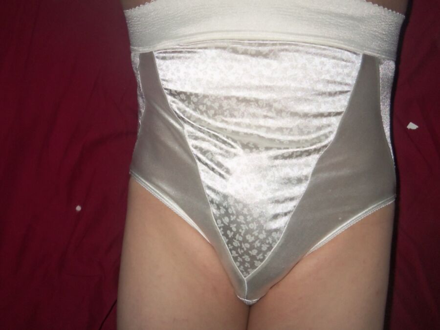 LaceyLovesCD White Girdle Panties 6 of 138 pics