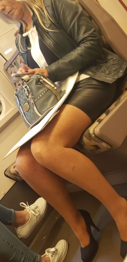 candid pantyhose milf in heels and leather 15 of 50 pics