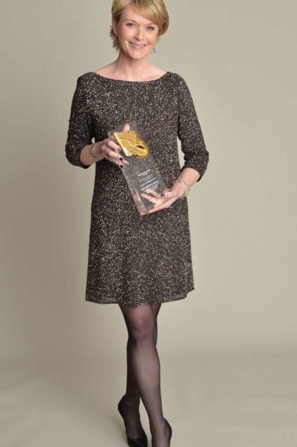 Julie Etchingham UK TV Newsreader in Pantyhose 2 of 2 pics