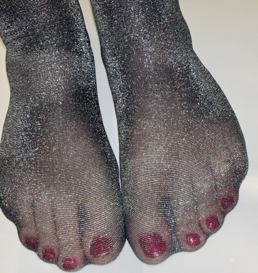 Glitter Nylon Feet 2 of 6 pics