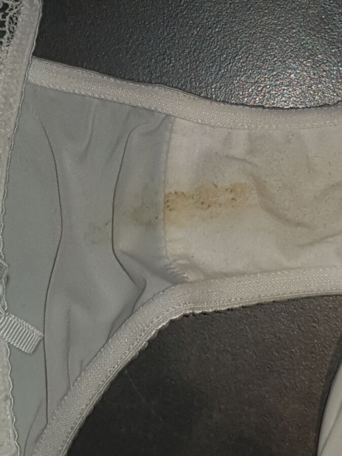 Worn, soiled knickers of my wife 2 of 24 pics