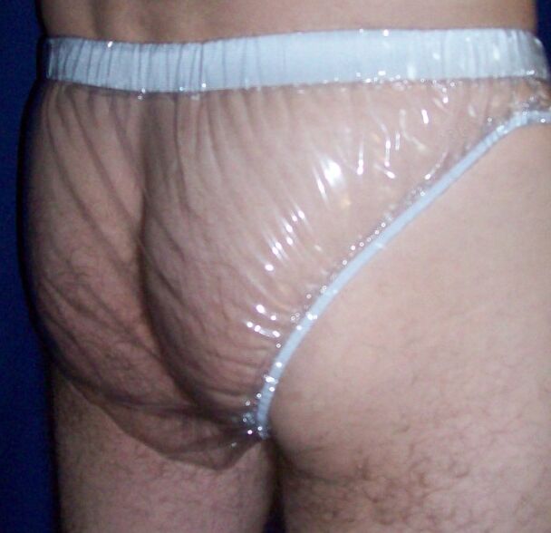 me in clear plastic panties and condom 2 of 13 pics