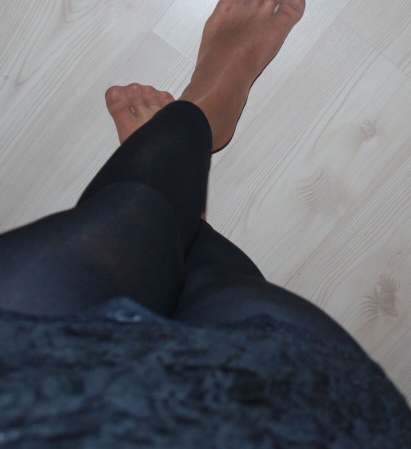 Pantyhose with leggings. Ready for a new day 7 of 14 pics