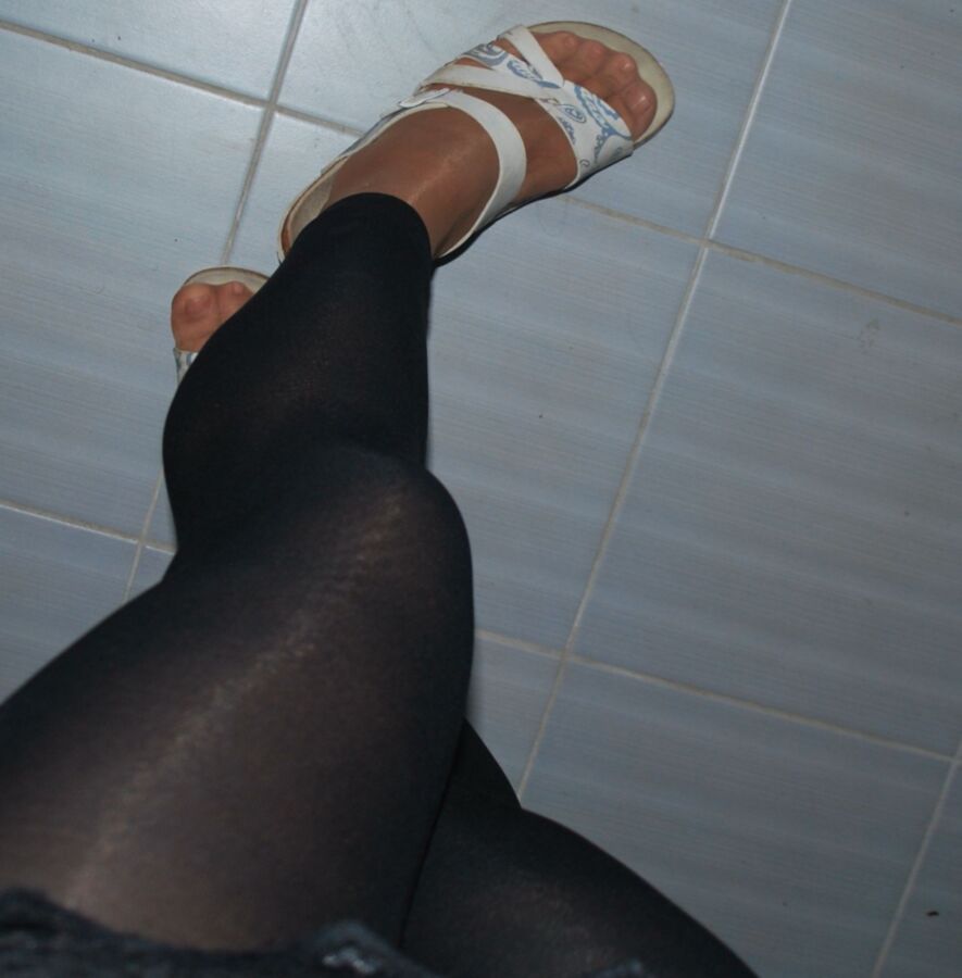 Pantyhose with leggings. Ready for a new day 9 of 14 pics
