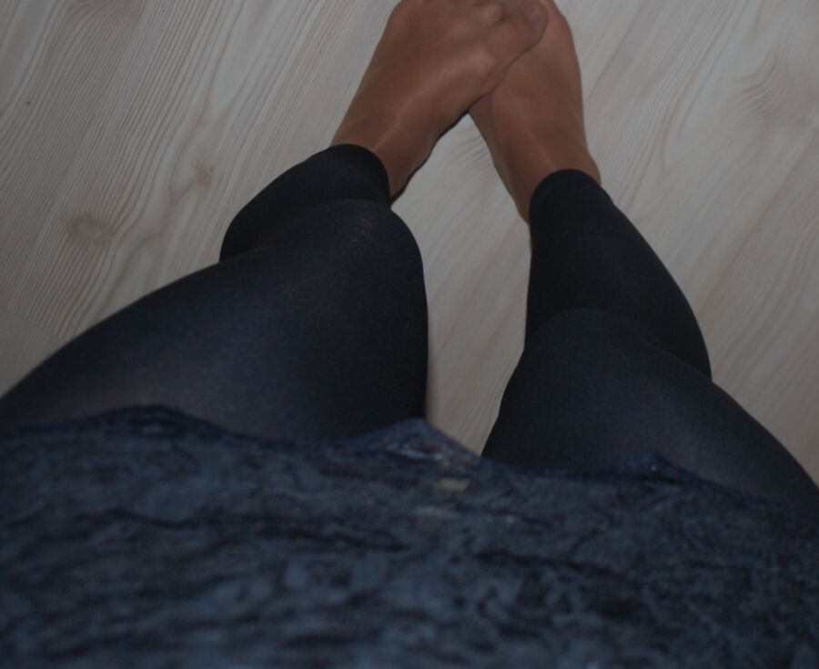 Pantyhose with leggings. Ready for a new day 8 of 14 pics