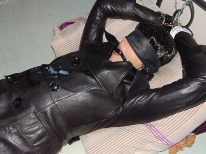 Leather Trench Coat Wife Bed Bound 3 of 14 pics