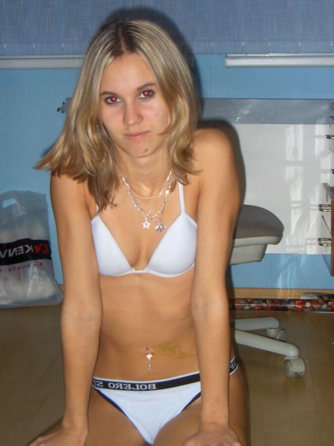 Skinny Blonde Indoors and Outdoors 5 of 31 pics