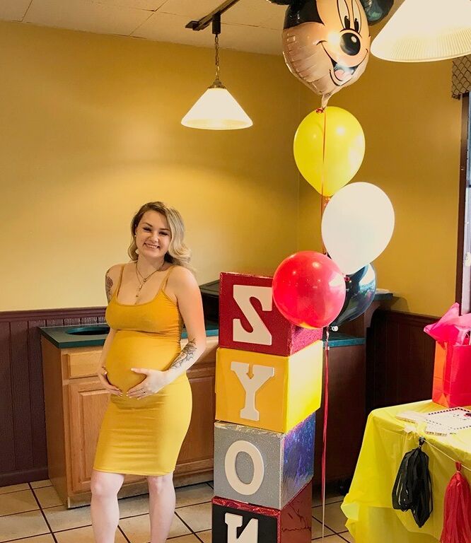 Young Pregnant Woman in Yellow 14 of 28 pics