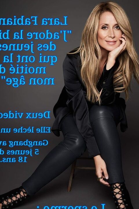 French caption (Fran�ais) Lara Fabian, cougar anale. 2 of 5 pics