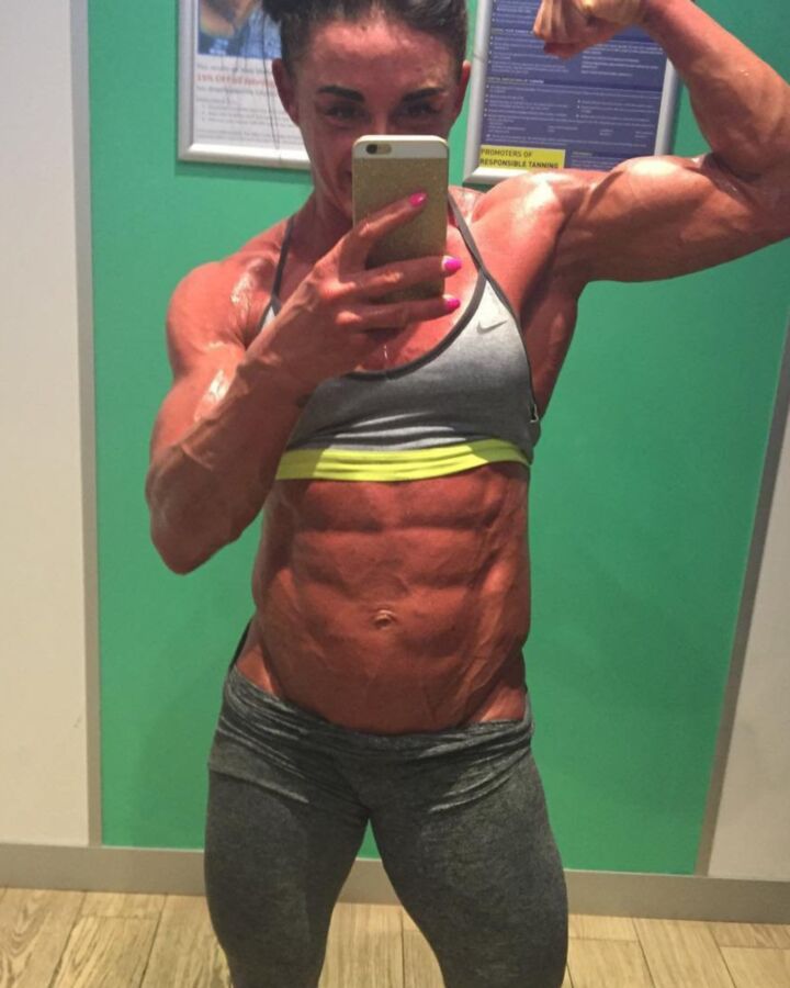 Hayley Brylewski! Ripped Muscular Sweaty Vixen! 20 of 44 pics