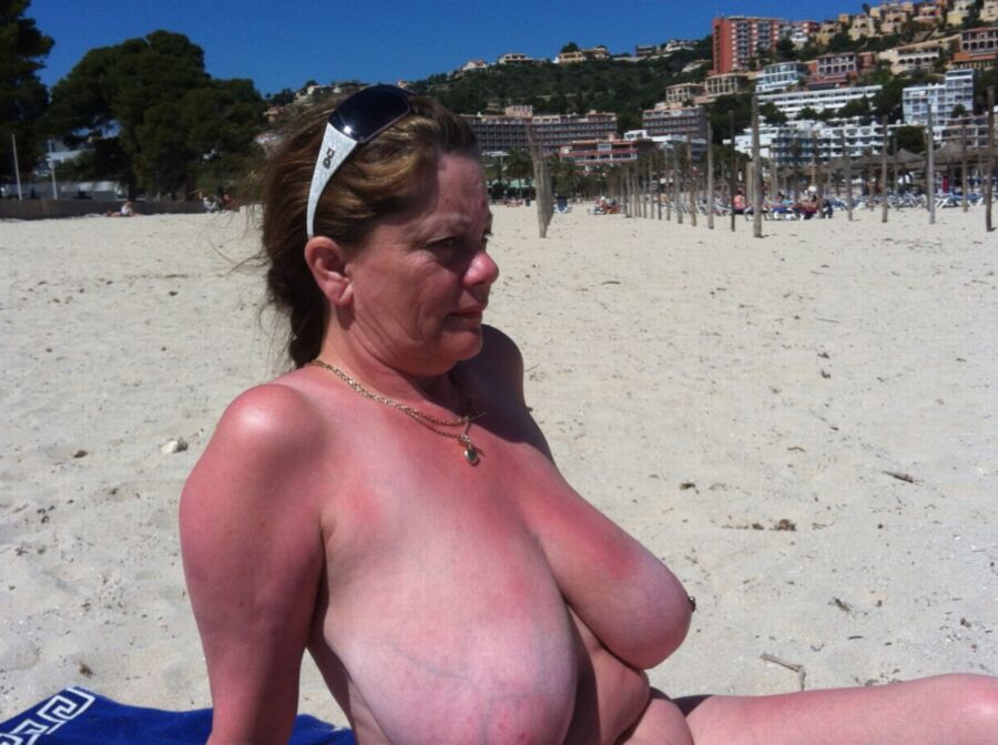 big and saggy boobs at the beach 18 of 46 pics