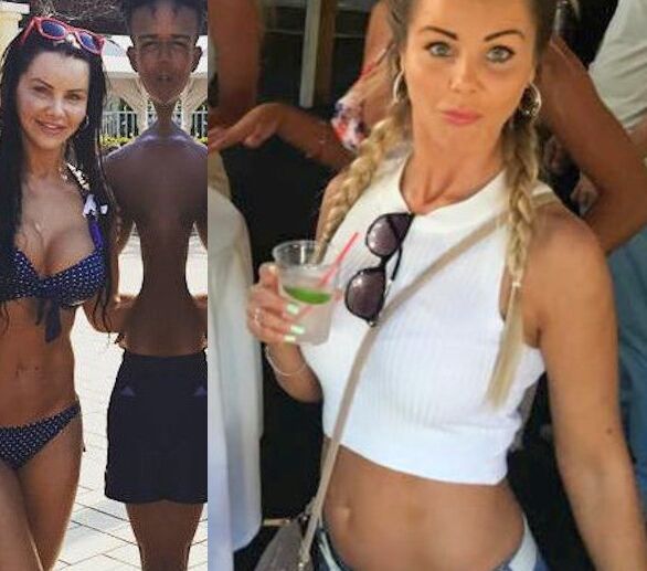 Sarah White Top & Shorts Versus Tiny Bikinis 7 of 18 pics