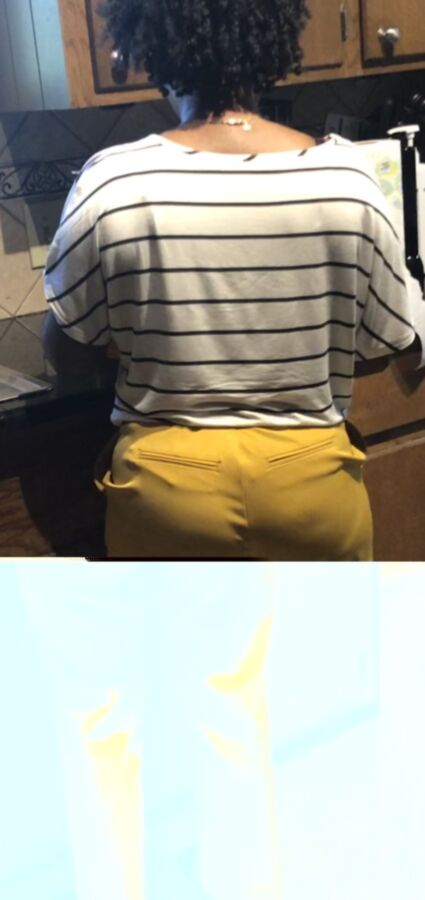 Sneaky shots of  friend in yellow pants with her muscle booty 12 of 29 pics