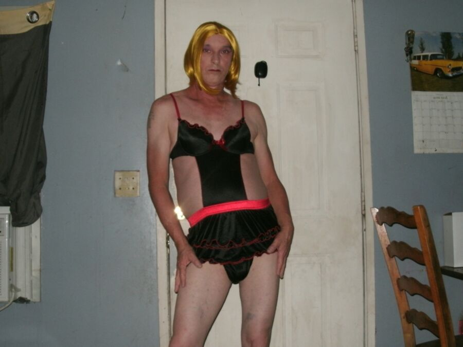 LaceyLovesCD Black And Red Sissy Maid 1 of 253 pics