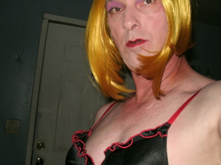 LaceyLovesCD Black And Red Sissy Maid 11 of 253 pics