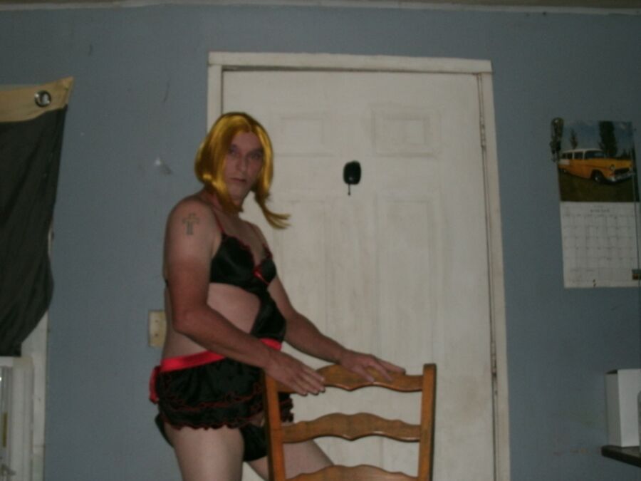 LaceyLovesCD Black And Red Sissy Maid 18 of 253 pics