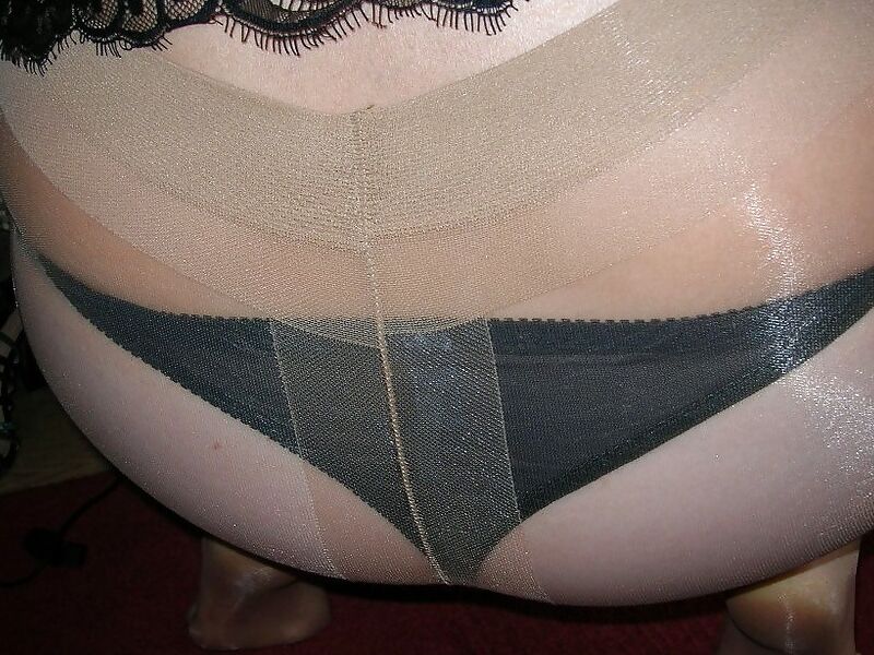 Wife wears tights with knickers 8 of 24 pics