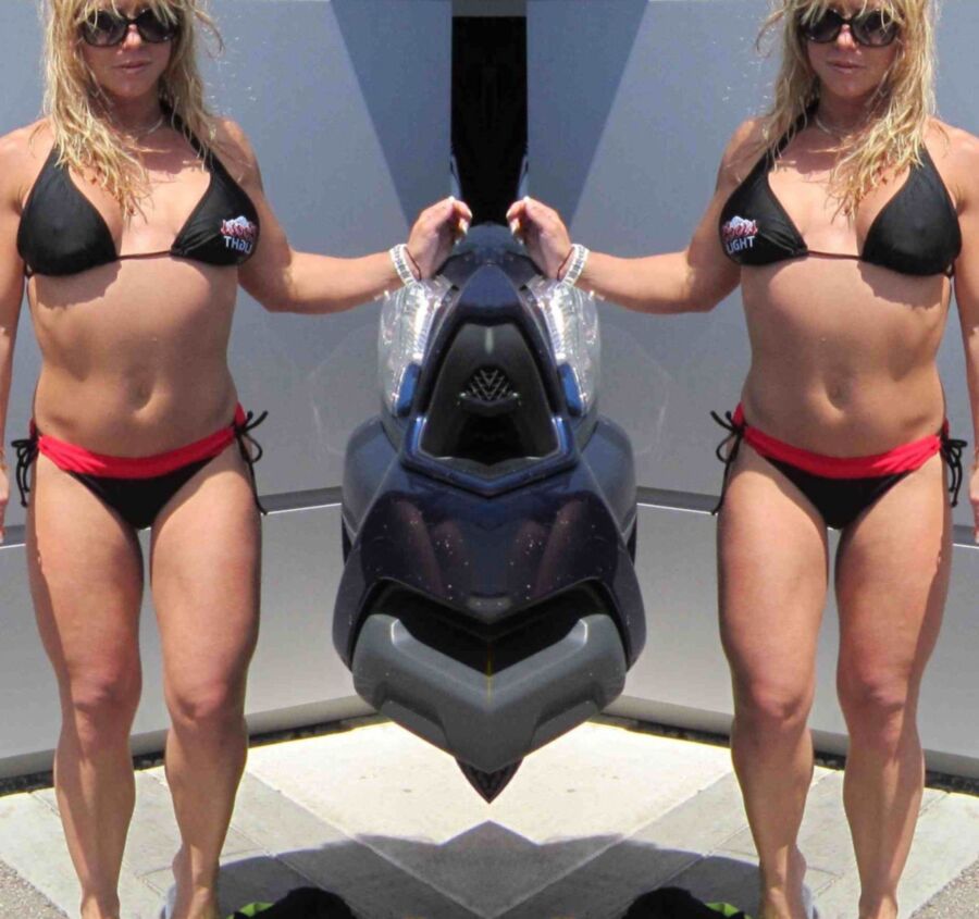 Chantal Hard Nipples Show Through Black String Bikini 19 of 25 pics