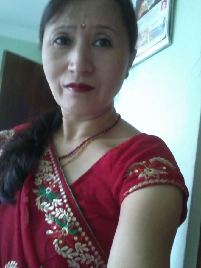 Me in a red saree 1 of 5 pics