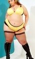 Chubby girl teasing in yellow lingerie  1 of 40 pics