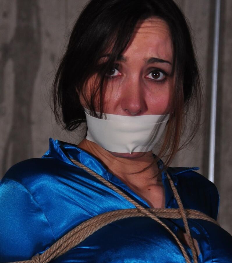 Rachel - Chairtied Blue Satin Blouse 10 of 48 pics