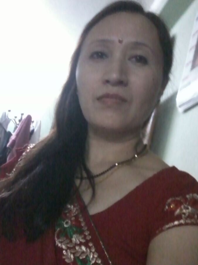 Me in a red saree 3 of 5 pics