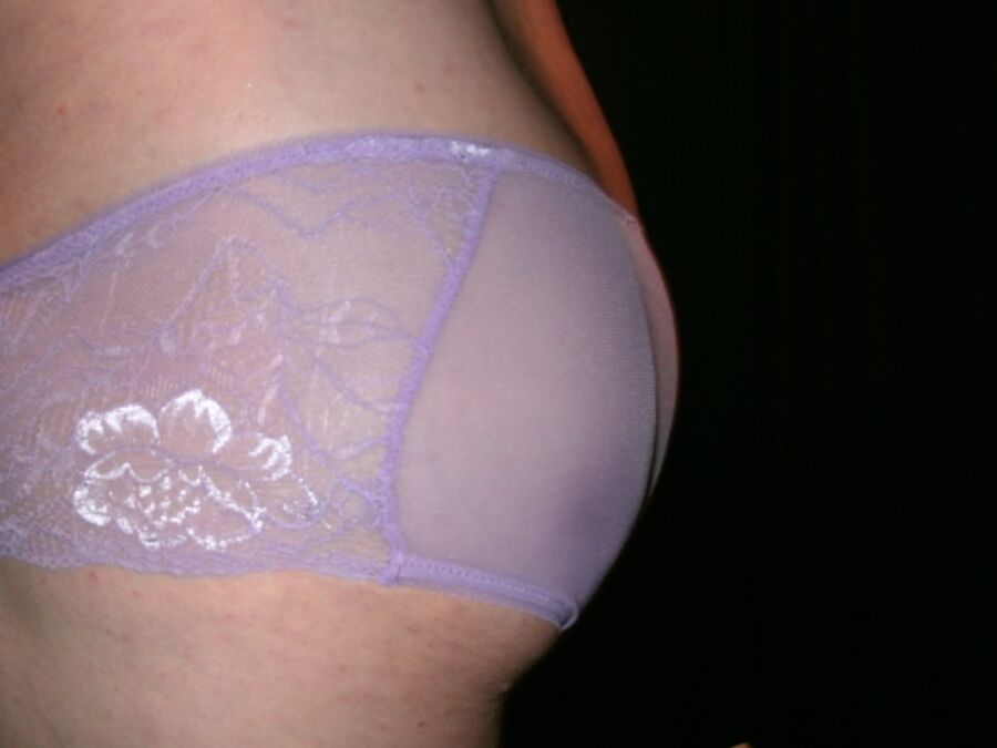 LaceyLovesCD Purple Sheer Lace Panties 12 of 132 pics