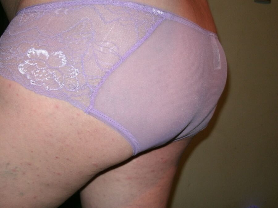 LaceyLovesCD Purple Sheer Lace Panties 8 of 132 pics