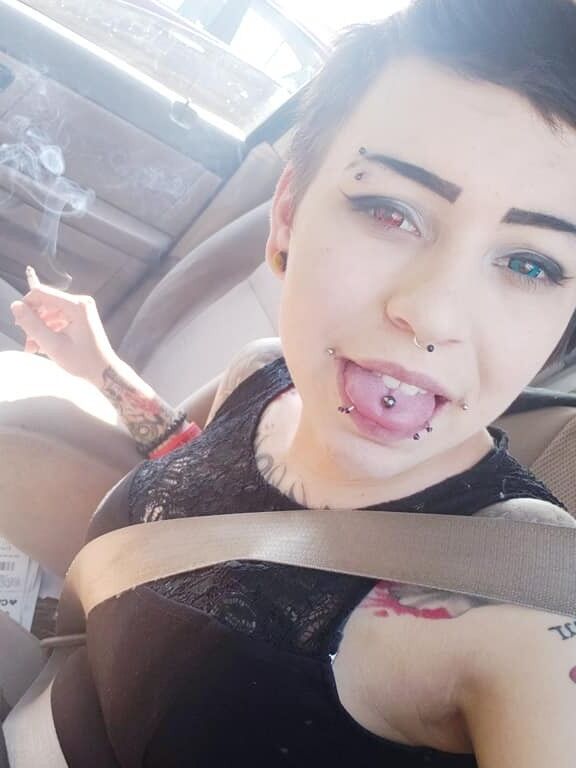 Sarah (hot Big Tiddied Goth GF) wants your attention. BAD WILD  8 of 40 pics