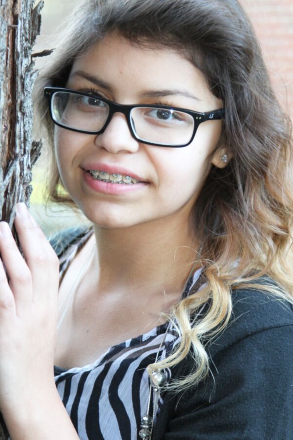 Cute Teen with Braces and Glasses 14 of 15 pics