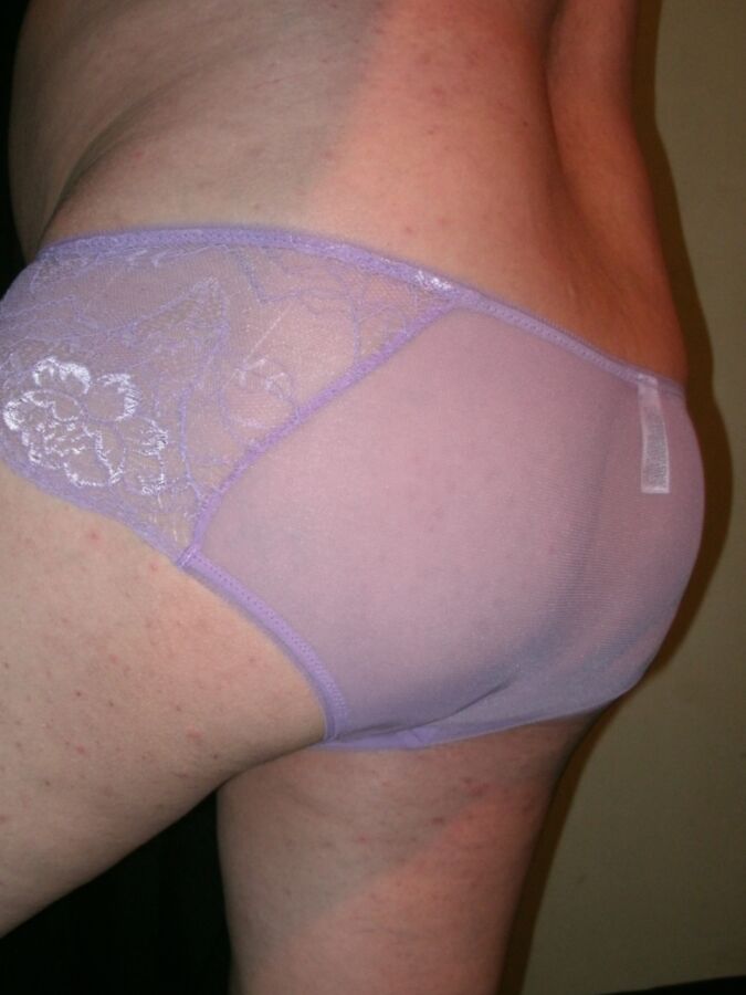 LaceyLovesCD Purple Sheer Lace Panties 7 of 132 pics