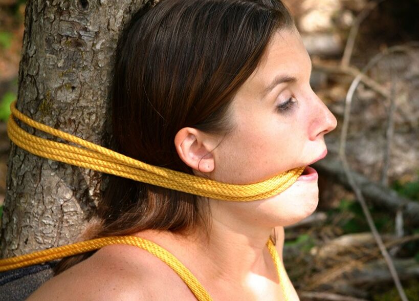  Misty Tied To Tree In Yellow Rope 22 of 34 pics