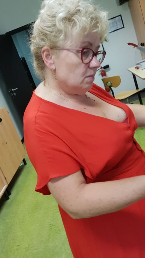 Gorgeous Downblouse and Upskirt of a German Teacher (candid) 17 of 18 pics